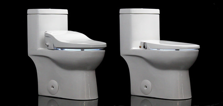 electric bidet vs non electric bidet diagram
